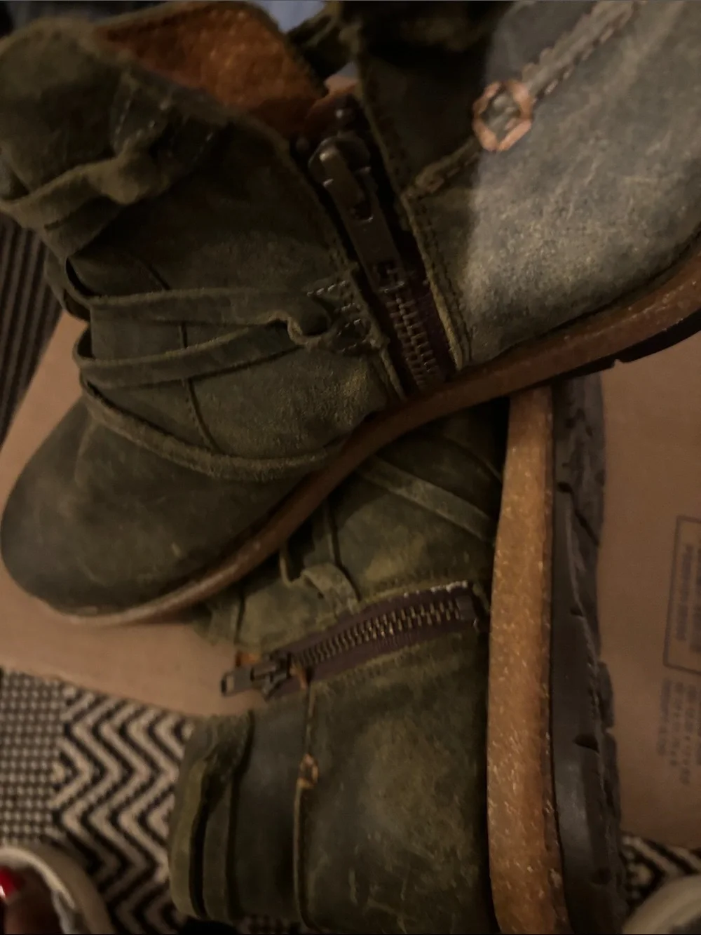 Women's Olive Green Ankle Boots